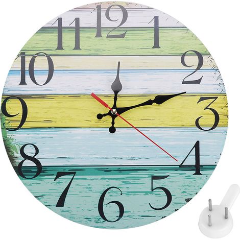 Horloge murale ronde avec chiffres arabes pour la décoration de la maison ou du bureau (2) (1/5)