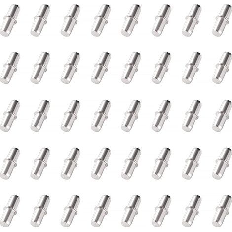 40 Pièces 20x6 mm Taquets d'Étagère, Goupilles de Support D'étagère, pour Meubles de Bibliothèque D'armoires de Cuisine (1/5)