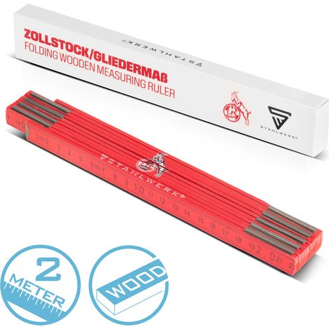 STAHLWERK Regolo pieghevole 1. FC Köln Edition 2 m regolo metro regolo pieghevole regolo metro