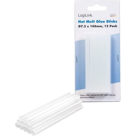 Palos de pegamento caliente transparentes Logilink 7,2 mm pack de 12 (1/3)