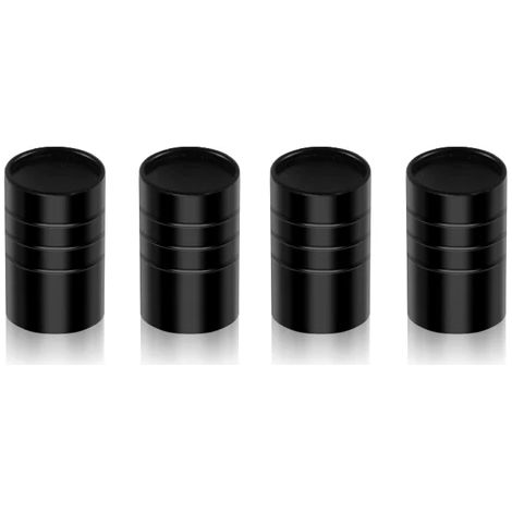 (Pour Mini-noir) 4 cache-poussière de valve de pneu en métal 3D pour voiture, compatibles avec Cruze, Captiva, Sonic, Spark, Orlando, Sail, Aveo et Malibu (1/5)
