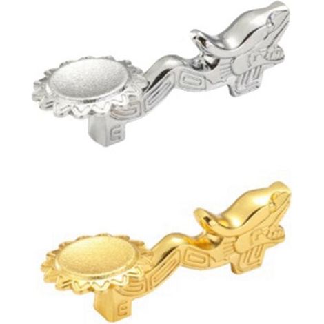 Porte-Baguettes en Alliage Rétro Dragon Porte-Baguettes Couteau Cuillère Fourchette Support Repose-Baguettes, Or et Argent 2 Pièces