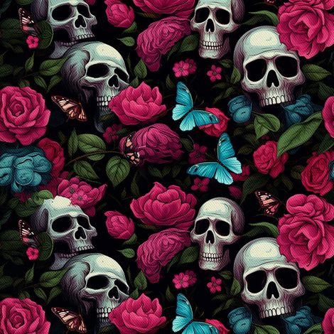 Tela Oxford decorativa para exteriores - Motivo de calavera I DX4995 (1/5)
