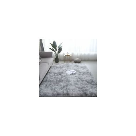 Tapis Shaggy Salon 150x200 cm - Doux, Antidérapant, Gris en Fibre Polypropylène - Idéal pour Salon et Chambre