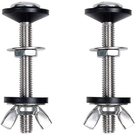 2 tornillos de fijación para tanque de agua de inodoro dividido, accesorios para tanque de agua con asiento, tornillos de conexión para fijación, accesorios para instalación de tanque de agua de inodo (1/4)