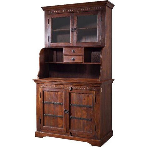 OXFORD 510 Credenza in legno di acacia - laccato / nougat 106x60x196 (1/3)
