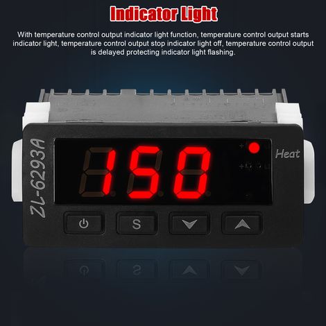 Regolatore di temperatura intelligente ZL-6293A, piastre riscaldanti in gomma siliconica, termostato con display digitale, regolatori ad alta potenza. (1/5)