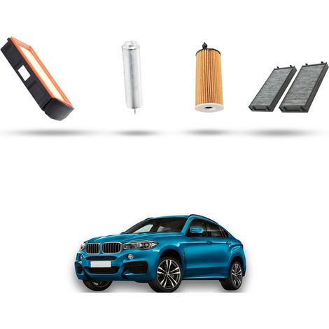 Kit tagliando 4 filtri compatibile con Bmw x6 (F16, F86) 30d 190kw dal 2014 (1/5)
