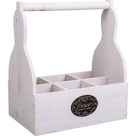 Cesta Macetero de medera blanca 26x17,5x10/30 (1/5)