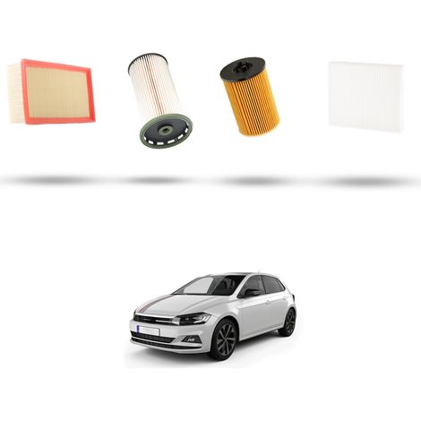 Kit tagliando 4 filtri compatibile con Vw Polo VI (AW) 1.6 TDI 59kw Dal 2017 (1/5)
