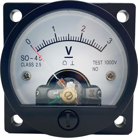 SO-45 analoges Voltmeter mit Skala, rundes 3-V-Gleichstrom-Amperemeter (1/5)