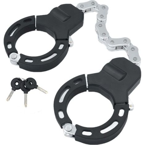 Menottes Antivol, Cadenas Trotinette Electrique avec 3 Clés, Antivol Trotinette Electrique, Chaîne Dentelée Résistant Aux Coupures (1/5)