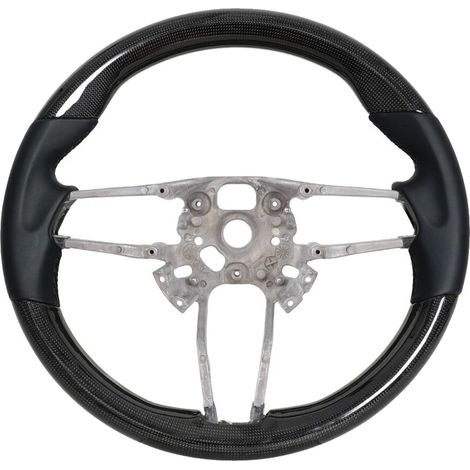 Volante in fibra di carbonio con sgancio rapido, nero (1/2)