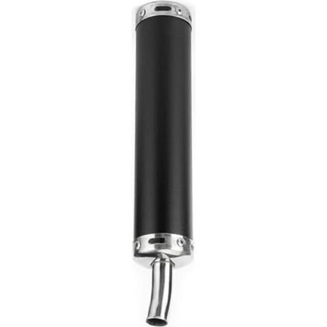 Silencieux de silencieux d'échappement de moto, silencieux d'échappement 20 mm / 0.8 in pièces modifiées pour temps (noir) (1/4)