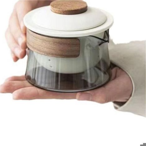 Théière - Céramique - Pour Thé En Vrac Et Fleurs - Avec 3 Tasses Et Sac De Transport - 1 Ensemble (1/5)