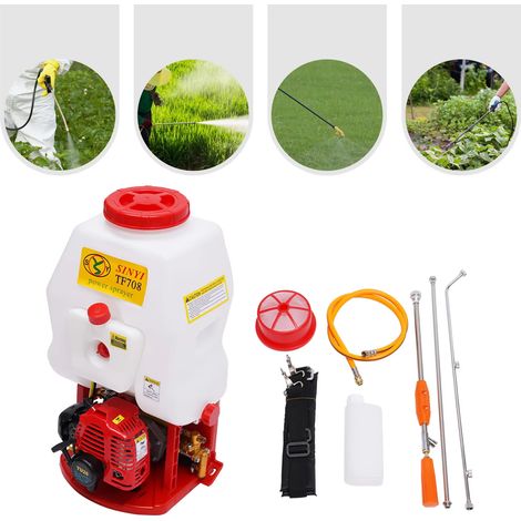 Pulvérisateur à dos 20 L, souffleur à moteur 2 temps, pulvérisateur de jardin à pression réglable — pour la lutte antiparasitaire et la désinfection (1/5)