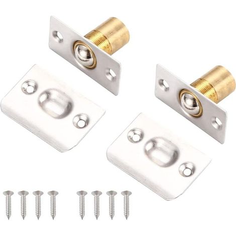 Sollbry 2er-Pack Kugelriegel, Türriegel mit verstellbarer Rollenkugel und Schrauben für Möbel und Türen – universell und langlebig (1/5)