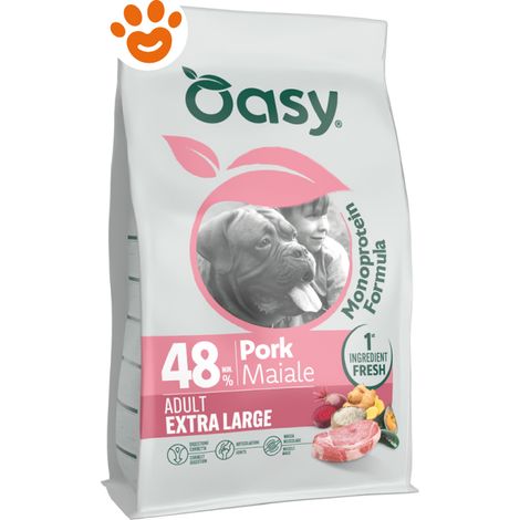 Oasy Dog Monoprotein Adult Extra/Large Maiale - Sacco 10 Kg -