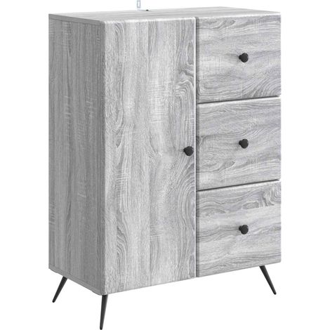 Sideboard Graues Sonoma 66 x 34,5 x 90 cm Holzwerkstoff vidaXL