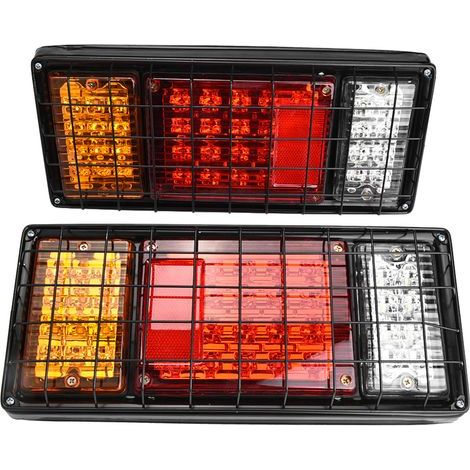2 pièces 12V LED feux arrière frein inverse 40 LED s voyants pour remorque camion bateau (1/5)