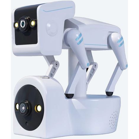 JSSEVN - Perro robot con cámara de seguridad para interiores 1080P, detección por IA, WiFi 5G, cámara inteligente, cámaras de seguridad giratorias de 360 grados. (1/5)