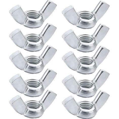 10 dadi a farfalla in acciaio inox M10 per bulloni, per uso interno ed esterno (1/5)