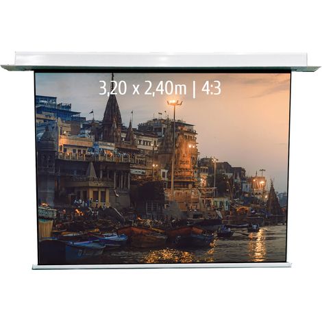 Ecran de projection motorisé encastrable 3,20 x 2,40m - Format 4:3 - Wi-Fi (1/5)