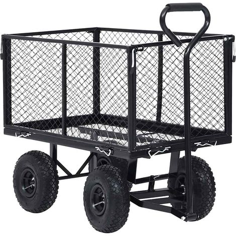 Maison Exclusive - Gartenwagen Schwarz 350 kg