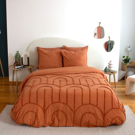 Set copripiumino matrimoniale in cotone, terracotta (1/5)