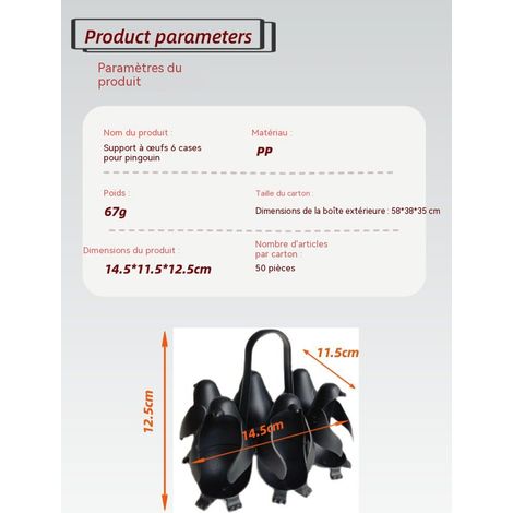 Support à œufs en forme de pingouin multifonction, porte‑œufs pour rangement réfrigérateur et cuisson à la vapeur, design ludique pour la cuisine domestique (1/5)
