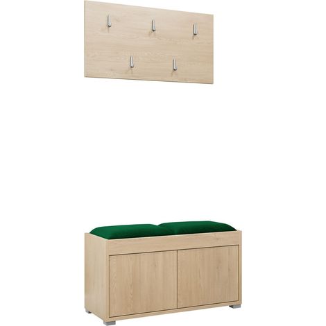 Conjunto para recibidor Comfivo Tutela, Manila 35, 0x0x0cm, Aglomerado laminado, Tapiz, Colocada, Montada en la pared (1/4)