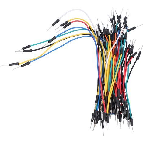 65 fils de connexion multicolores en acier au carbone pour plaque d'essai, de longueurs assorties. (1/5)