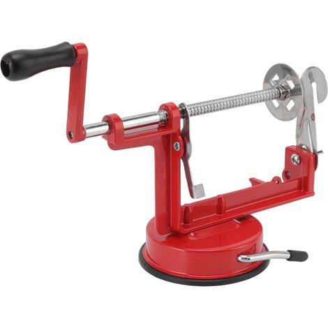 Roter, rotierender Gemüseschneider für Kartoffeln, manueller Spiralschneider, Korkenzieher-Pommes-Maker, turmförmiges Schneidewerkzeug (1/5)