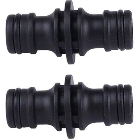 Doppelkupplungsstück aus Kunststoff und Metall zur Schlauchverlängerung (2er-Pack)
