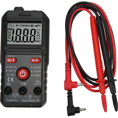 Multimètre numérique UYIGAO UA20, mini multimètre intelligent, testeur de tension, de courant et de résistance, entièrement automatique, sans contact, multimètre portable, 10 A/600 V (1/5)