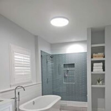 Plafonnier LED Rond, Lampe de Plafond pour Salle de Bain , IP54 Imperméable 6500K Blanc Froid, Luminaire Plafonnier Moderne pour Salle de Bain Chambre Cuisine Salon Balcon 30W Diamètre 30cm