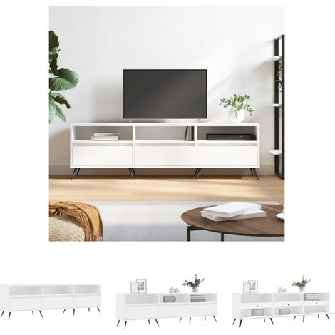 The Living Store - TV-Schrank Weiß 150x30x44,5 cm Holzwerkstoff (1/5)