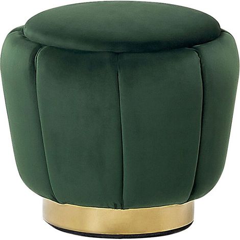 Pouffe IRVING Velvet Dark Green
