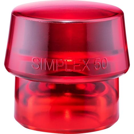 Schonhammerkopf SIMPLEX Kopf-Ø 50mm Plastik rot hart HALDER
