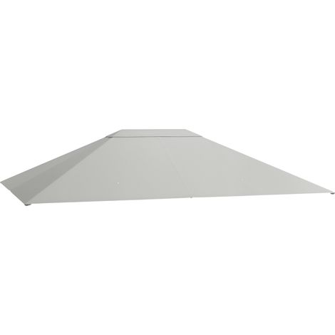 Telo di ricambio per gazebo 3x4 m – Solo copertura superiore – Protezione UV – Grigio chiaro