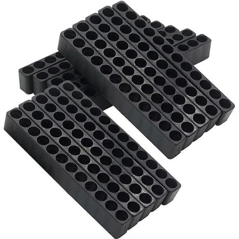 Lot de 15 supports de rangement pour embouts de tournevis hexagonaux à 12 trous, avec têtes en plastique et accessoires de perçage.-AquaForge (1/2)