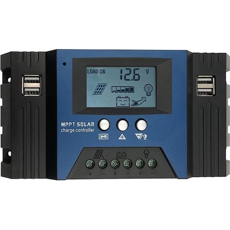 100A MPPT-Solarladeregler 12/24V Autofokus-Solarpanel-Regler mit intelligenter Batterieregelung