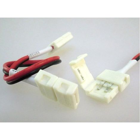 4 PZ Connettore 8mm Per Collegare Due Strip Led Smd 3528 Senza Saldare