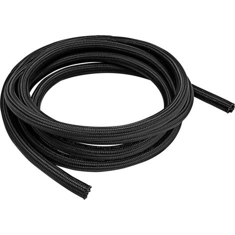 Tube range-câbles facile à couper pour la gestion des câbles, organisateur de cordons, 3 m, noir (1/5)