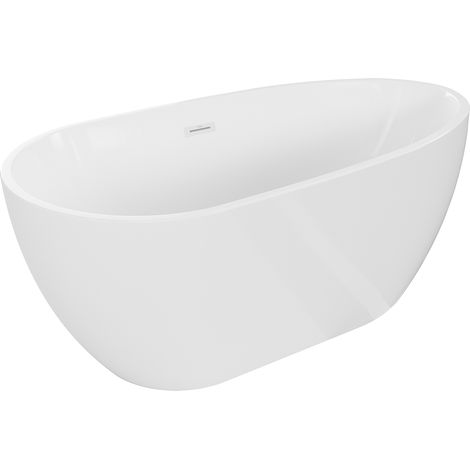 Mexen Eos vasca da bagno indipendente 150 x 75 cm, bianca, troppopieno bianco - 52471507500-20 (1/5)