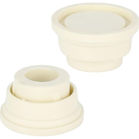 2 Embouts en Caoutchouc pour Échelle de Piscine, Bouchons Anti-Dérapants, Blanc Pare-Chocs Durable, Installation Facile Accessoire Sécurité pour Échelles de Piscine Enterrées/Hors-Sol (1/5)