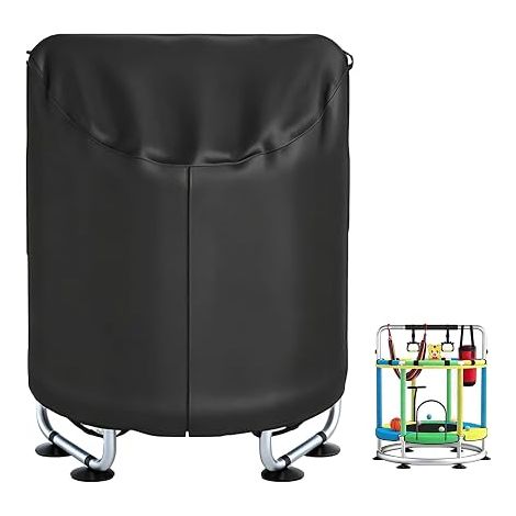 Trampoline Cover, 145 × 145 cm, 420D Oxford Fabric, Waterproof, Sun Protection and Dustproof, Durable and Foldable, Suitable for Garden Trampolines (1/5)