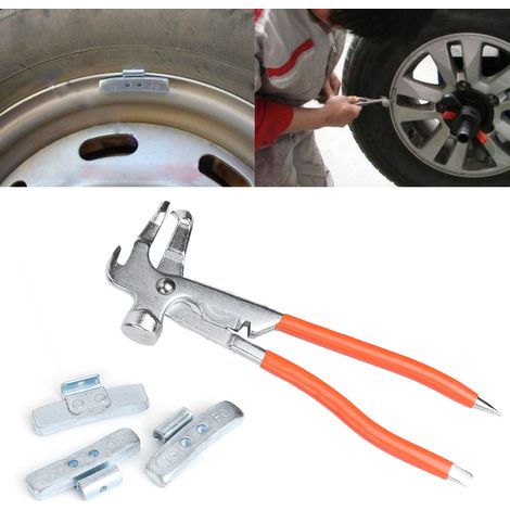 50 pièces de 35 g (1,23 oz) de poids d'équilibrage de roue à clipser en alliage d'aluminium de style P, pièces de réparation de pneus (avec pince d'équilibrage de roue) (1/5)