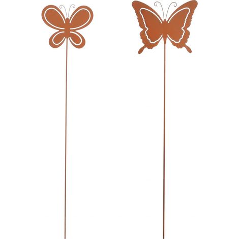 Mica Gartenstecker Schmetterling Rost 115 cm Gartenfiguren