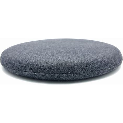 Coussin rond - Coussin d'intérieur - Coussin en mousse à mémoire de forme - Toutes saisons - Déhoussable et lavable - 30 x 30 cm - Gris (1/4)